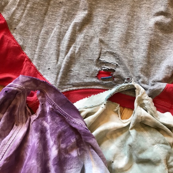 Ten Distressed Trashed Grunge Graphic T Shirt XL XXL Holes Fade Punk Streetwear - Picture 12 of 16